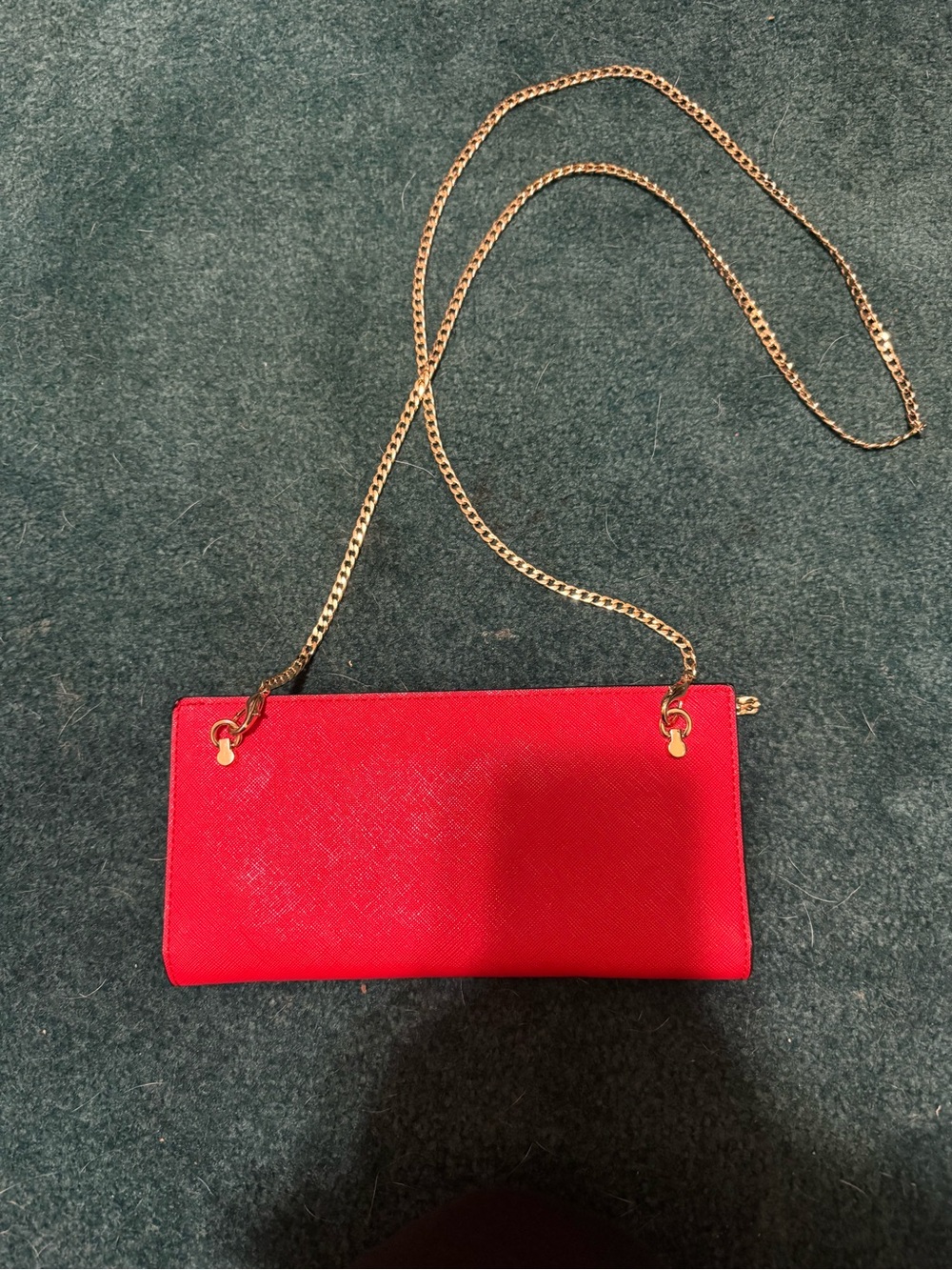 Dune London Red and Leopard Crystal-Embellished Envelope Clutch - Picture 3 of 7